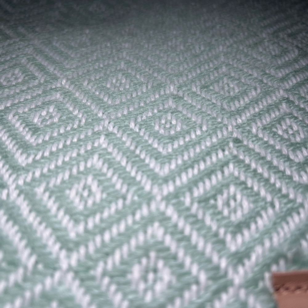 New Peruvian ALPACA Soft Throw Blanket Mint Sea Green Lightweight Alpaca Wool - Picture 8 of 9